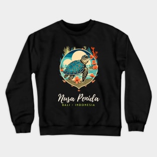 Nusa Penida Marine Park Sea Turtle Corals Indonesia Crewneck Sweatshirt